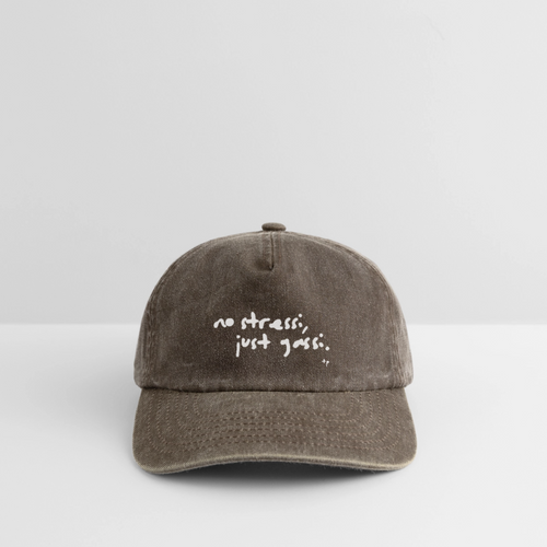 Cap – no stressi, just gassi. - vintage brown