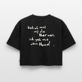 Cropped Shirt – Geh du mal auf die Nerven - black