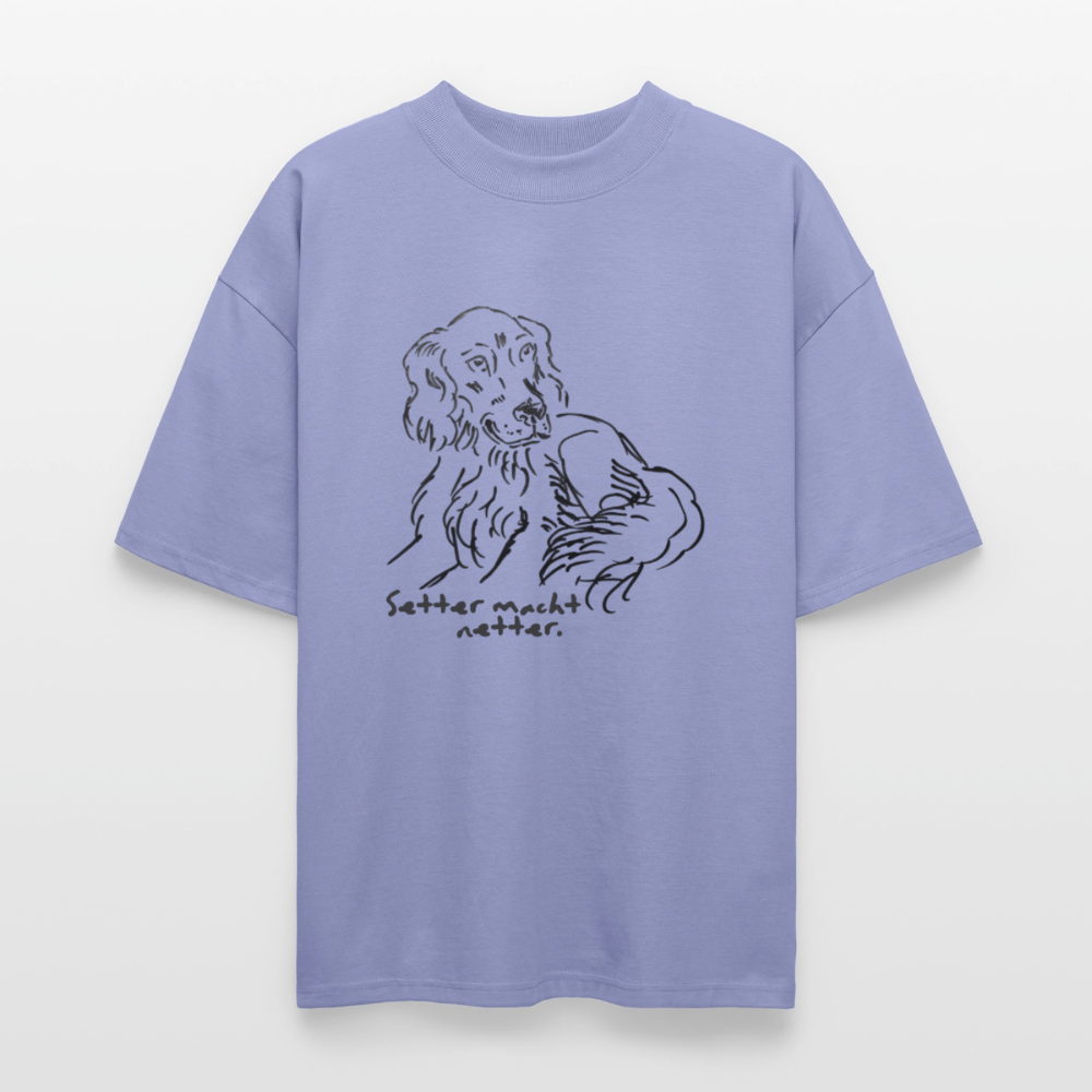 Oversize Shirt – Setter macht netter - violet