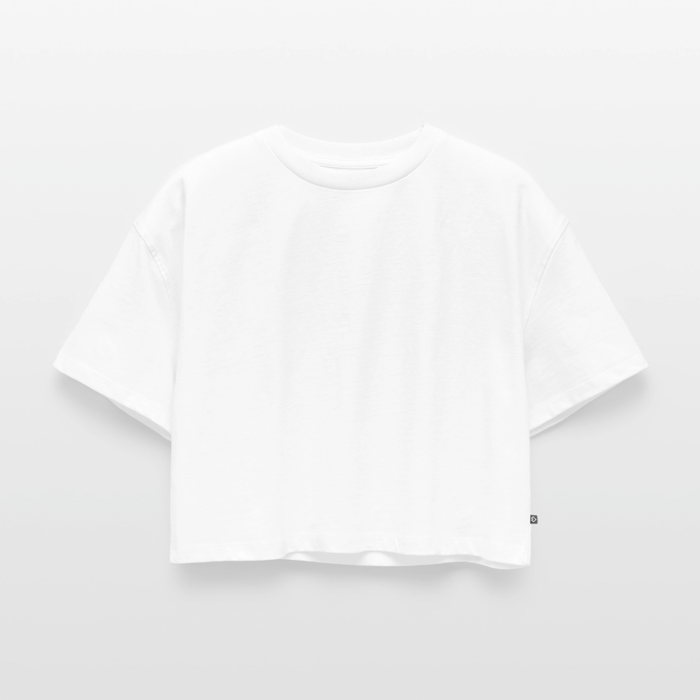 Cropped Shirt – Geh du mal auf die Nerven - white