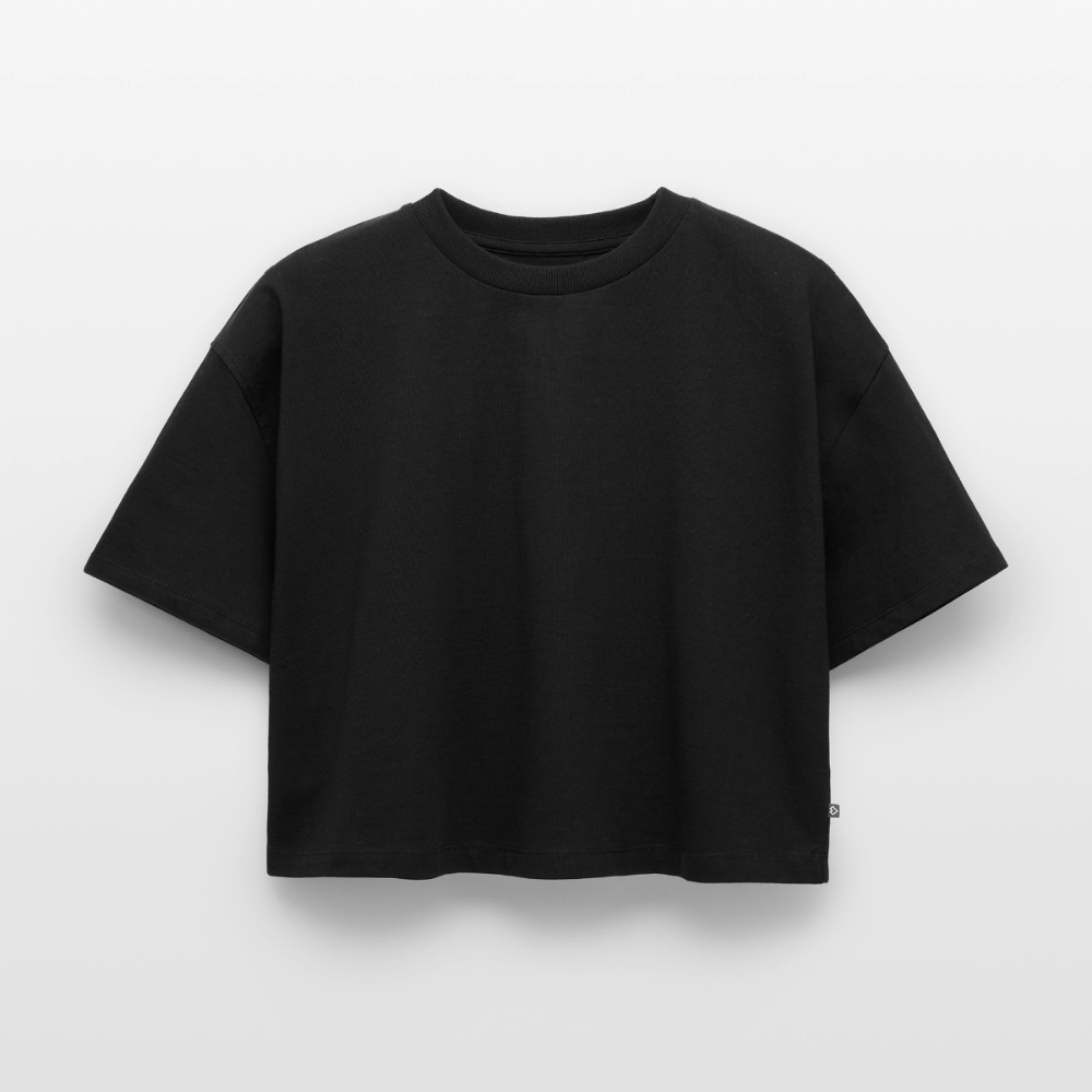Cropped Shirt – Geh du mal auf die Nerven - black