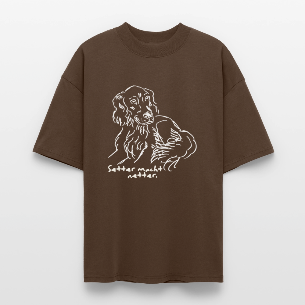 Oversize Shirt – Setter macht netter - mocha