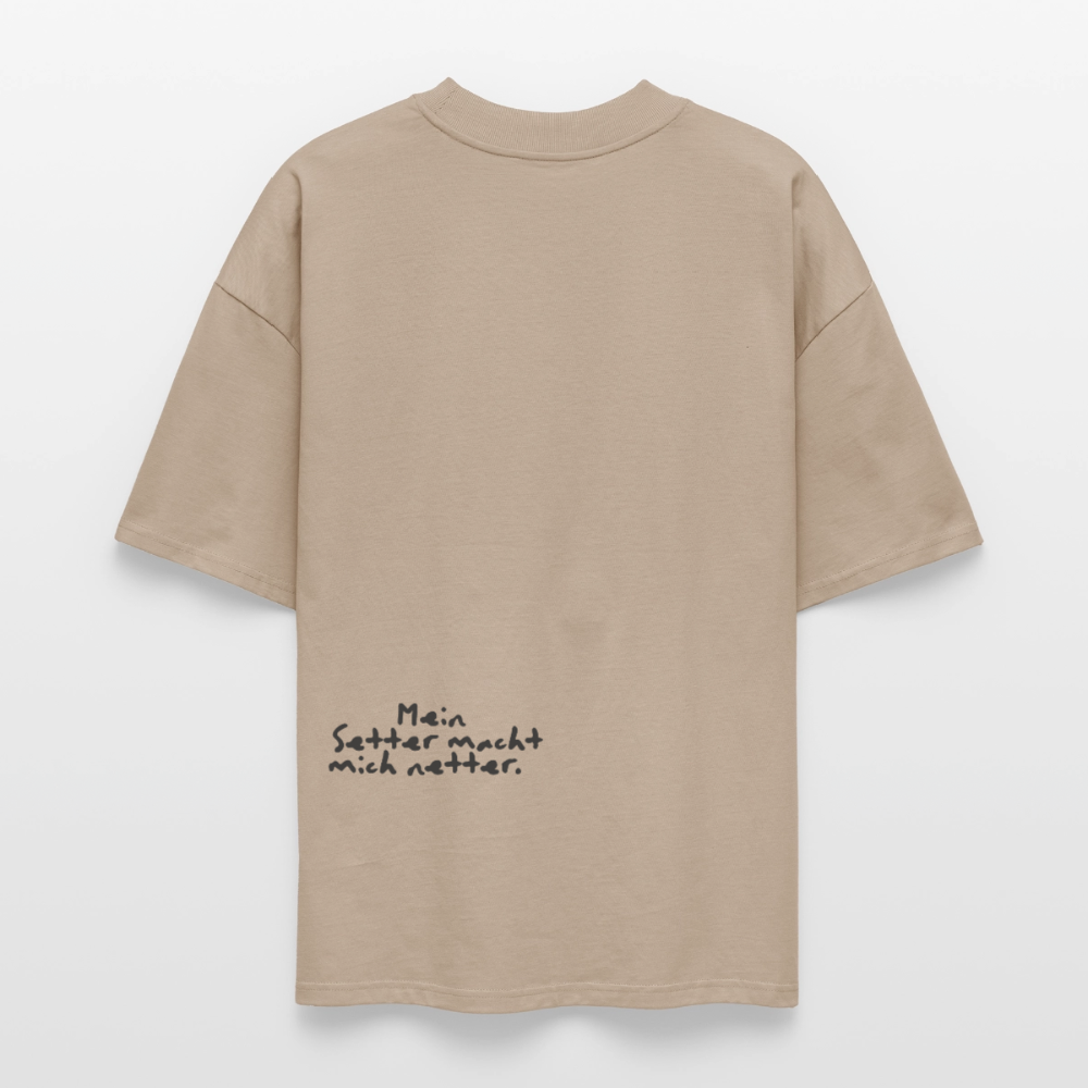 Oversize Shirt – Setter macht netter - stone