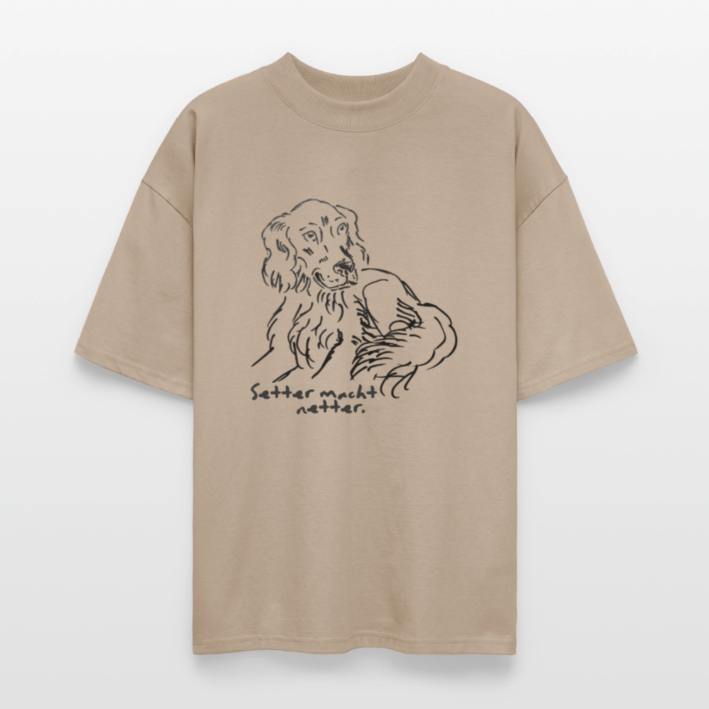Oversize Shirt – Setter macht netter - stone